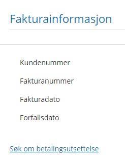 Skjermbilete som viser kvar knappen om betalingsutsetting er. - Klikk for stort bilete