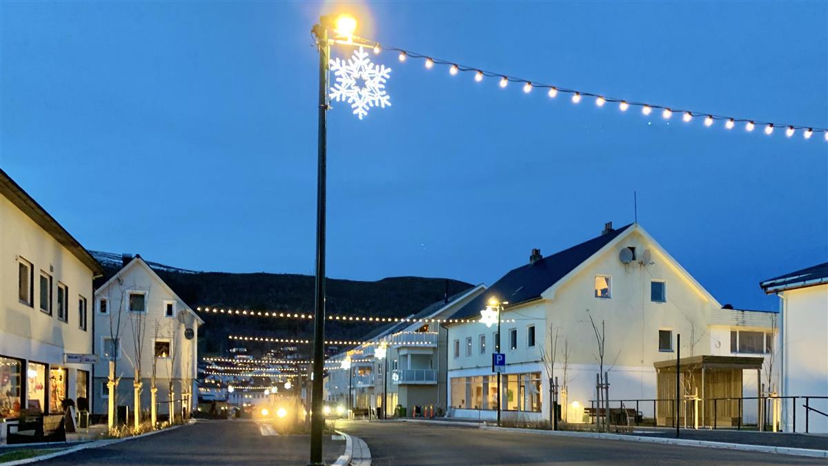 Bilete av julelysa i Kjøpmannsgata - Klikk for stort bilete